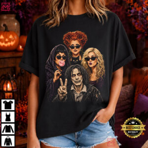 Halloween Hocus Pocus Sanderson Sisters Portrait Selfie T Shirt (1)