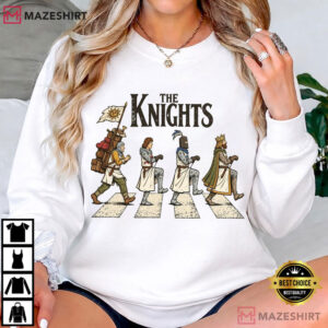 The Knights Medieval Knight Funny Abbey Road Parody T Shirt (2)