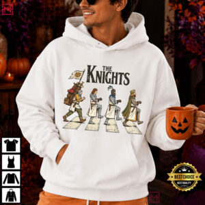 The Knights Medieval Knight Funny Abbey Road Parody T Shirt (3)