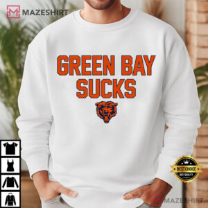 Green Bay Sucks With Bear Head T Shirt (3)