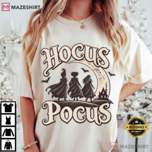 Halloween Hocus Pocus Portrait Sanderson Sisters Witches T Shirt (2)