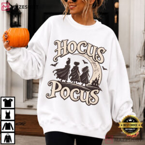 Halloween Hocus Pocus Portrait Sanderson Sisters Witches T Shirt (3)