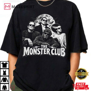 Halloween Frankenstein Werewolf Dracula Bubblegum Funny Spooky Season T Shi (1)