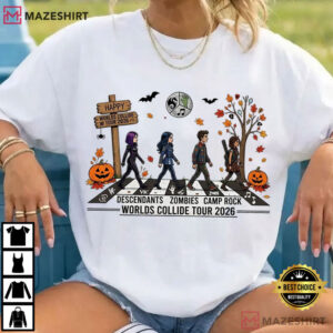 Disney Worlds Descendants Zombies Camp Rock Halloween T Shirt (1)