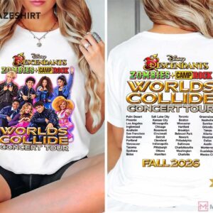 Descendants Zombies Camp Rock Disney Worlds Collide Tour 2026 T Shirt (3)
