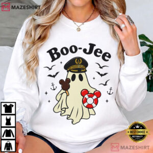 Boo Jee Ghost Captain Nautical Halloween T Shirt (1)