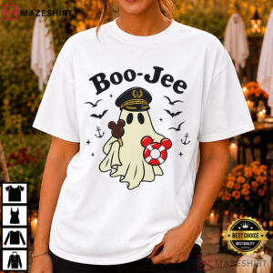 Boo Jee Ghost Captain Nautical Halloween T Shirt (3)