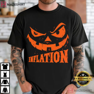 Inflation Pumpkin Funny Halloween Jack O Lantern Costume T-Shirt