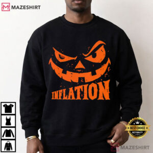 Inflation Pumpkin Funny Halloween Jack O Lantern Costume T Shirt (2)