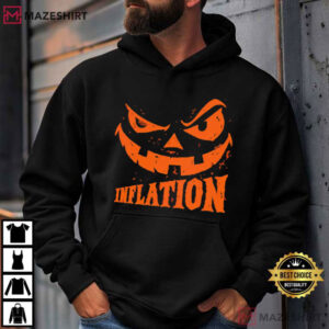 Inflation Pumpkin Funny Halloween Jack O Lantern Costume T Shirt (3)
