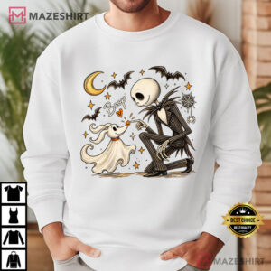 Jack Skellington Zero Dog Boop Halloween Nightmare Before Christmas T Shirt (3)
