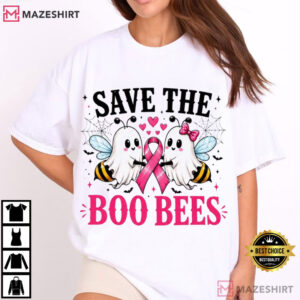 Save The Boo Bees Breast Cancer Awareness Ghost T-Shirt