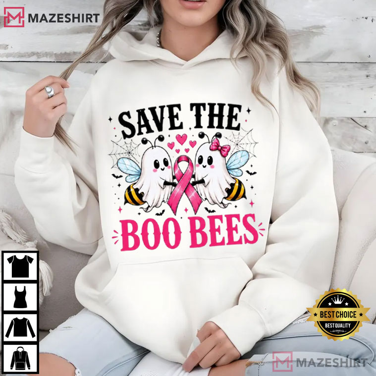 Save The Boo Bees Breast Cancer Awareness Ghost T-Shirt Save The Boo Bees Breast Cancer Awareness Ghost T-Shirt