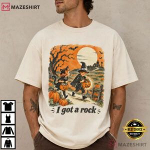 I Got A Rock Vintage Halloween Funny Trick Or Treat T Shirt (1)