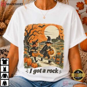 I Got A Rock Vintage Halloween Funny Trick Or Treat T Shirt (2)