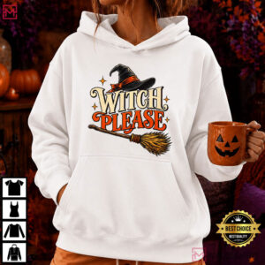 Witch Please Broom Graphic Halloween Spooky T Shirt (2)