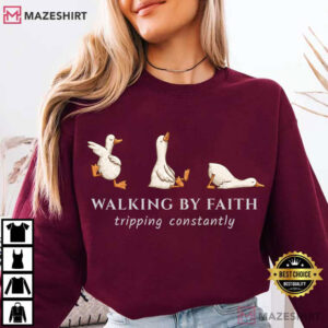Christian Walking By Faith Tripping Constantly Inspirational Sarcastic T Sh (4)