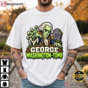 George Washing Tomb Halloween History Spooky T Shirt (1)