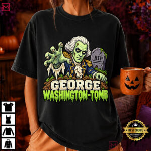 George Washing Tomb Halloween History Spooky T Shirt (2)