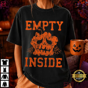 Empty Inside Funny Halloween Jack O Lantern Pumpkin T-Shirt