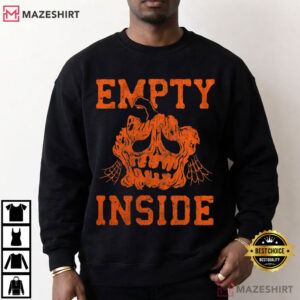 Empty Inside Funny Halloween Jack O Lantern Pumpkin T Shirt (2)