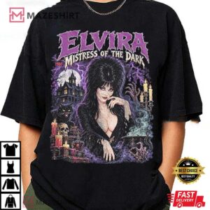Elvira Mistress Of The Dark Vintage Horror Movie Spooky Halloween T-Shirt