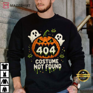 Pixel Pumpkin 404 Halloween Costume Ghost Spooky T Shirt (3)