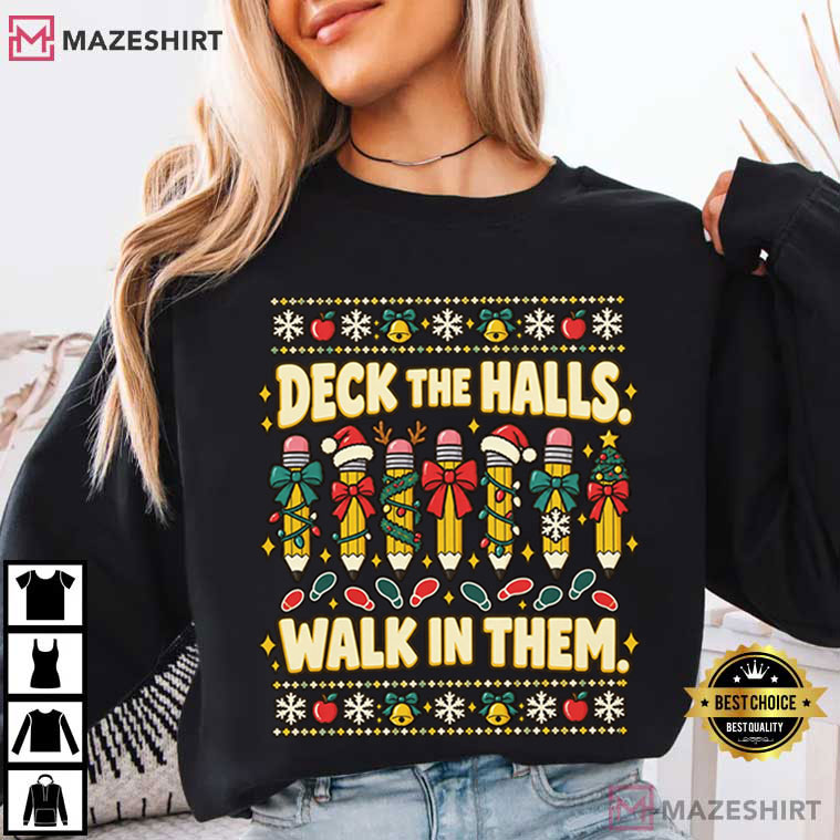 Teacher Ugly Christmas Sweater Funny Xmas Gift T-Shirt Teacher Ugly Christmas Sweater Funny Xmas Gift T-Shirt
