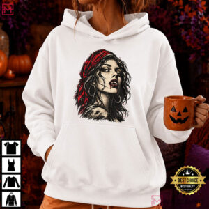 Vampire Girl Gothic Horror Dracula Halloween Gift T Shirt (1)