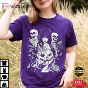 Halloween Elvira Mistress Of Dark October Witch Vintage T Shirt (4)