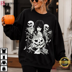Halloween Elvira Mistress Of Dark October Witch Vintage T Shirt (2)