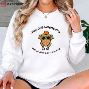 The One Where Its Thanksgiving Funny Friends Turkey Embroidered Sweats (3)
