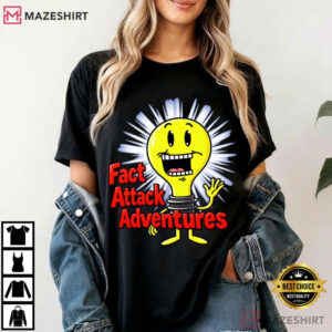 Fact Attack Adventures Funny Light Bulb T Shirt (1)