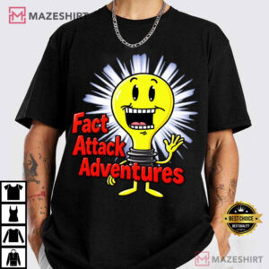 Fact Attack Adventures Funny Light Bulb T Shirt (2)