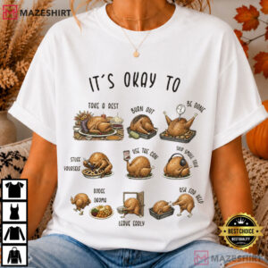 Turkey Funny Thanksgiving Mental Health Fall T Shirt (1)