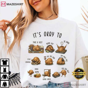 Turkey Funny Thanksgiving Mental Health Fall T Shirt (3)