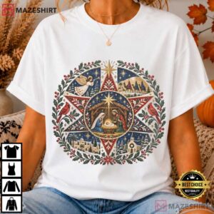 O Holy Night Christmas Nativity Vintage Christian Religious Holiday T Shirt (1)