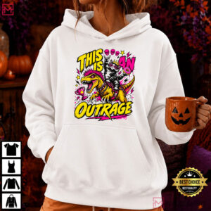Dungeon Crawler Carl This Is An Outrage Funny Cat Riding Dinosaur T Shirt (2)