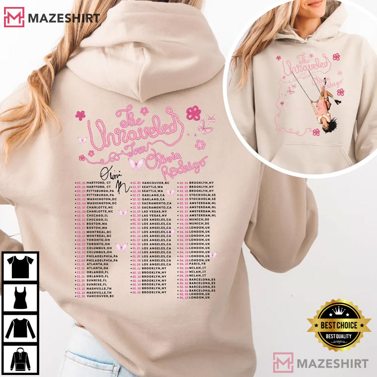 Olivia Rodrigo Unraveled Tour 2026 A Girl So In Love T-Shirt Olivia Rodrigo Unraveled Tour 2026 A Girl So In Love T-Shirt