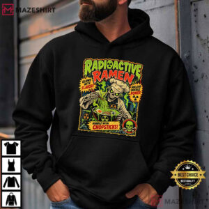Halloween Ramen Radioactive Noodle Skeleton Chef T Shirt (3)