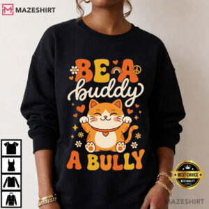 Cat Cute Be A Buddy Not A Bully Unity Day Orange T Shirt (3)