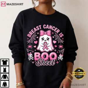 Breast Cancer Is Boo Sheet Halloween Pink Ribbon Awareness T Shirt (4)