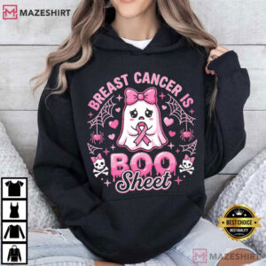 Breast Cancer Is Boo Sheet Halloween Pink Ribbon Awareness T Shirt (3)