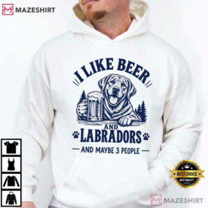 I Like Beer And Labradors Funny Dog Dad Introvert Sarcastic T Shirt (4)