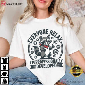 Raccoon Teacher Professionally Developed Funny T Shirt (2)