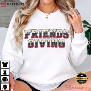 Friendsgiving Varsity Retro Thanksgiving 2026 Fall Party T Shirt (2)