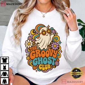The Groovy Ghost Club Halloween Retro Spooky Season T Shirt (2)