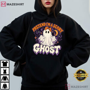 Pretend I'm A Scary Ghost Funny Halloween Costume Cute Spooky T Shirt (1 (4)