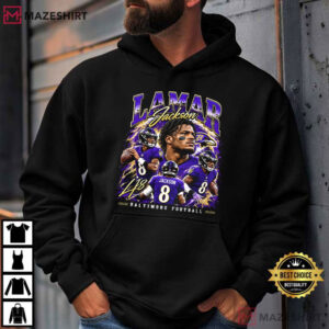 Lamar Jackson Football Collage Vintage Quarterback Collage T Shirt (4)