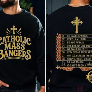 Catholic Mass Bangers Christian Concert Tour Tracklist T Shirt (4)